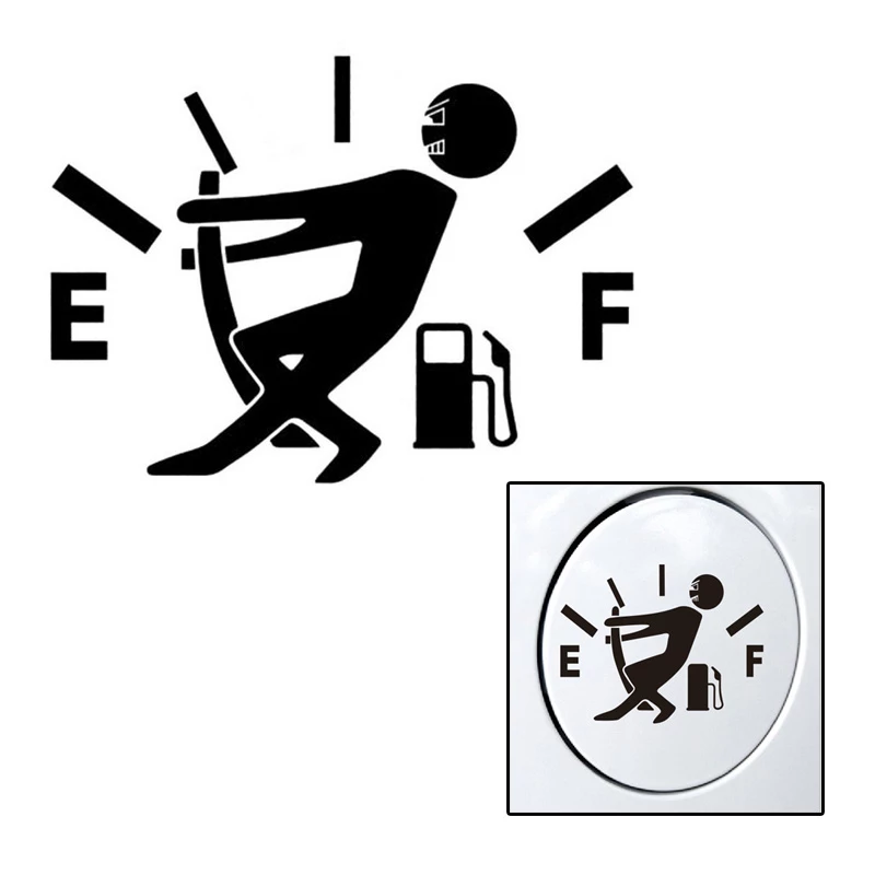 Funny Car Decal Fuel Gage Empty Stickers